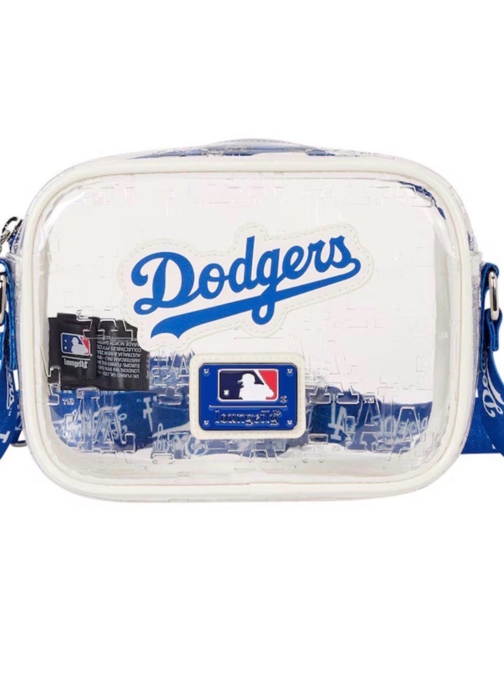 Loungefly Dodgers Clear Crossbody Bag - Blue/White